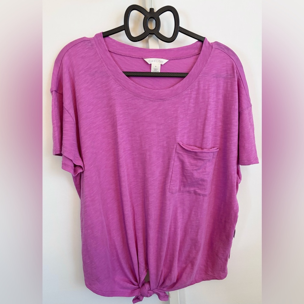 Caslon Fuschia Pocket Resort Tee S